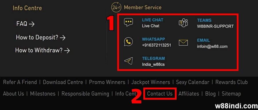 วิธีเข้าถึงที่อยู่ติดต่อของ x5bet